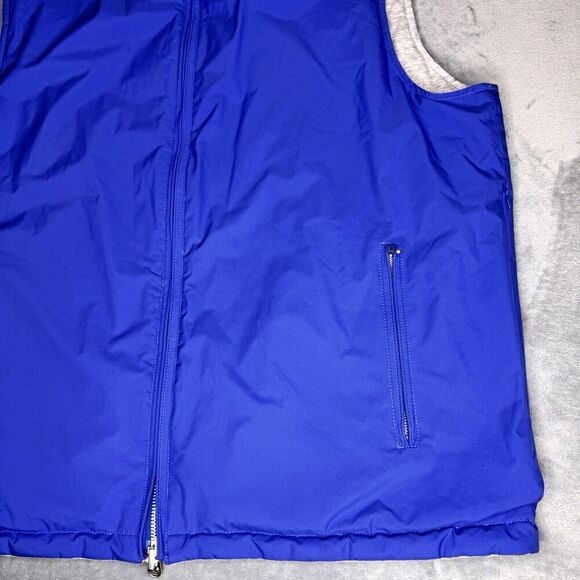 Peter Millar Sz XL Crown Reversible Soft Golf Vest 2-Way Full Zip Gray Blue Mens - Picture 4 of 16